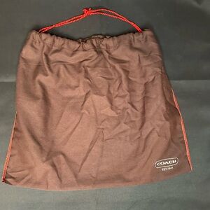 Coach Brown Drawstring Dust Bag (16x13) #1